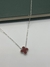 Colar Trevo Virgínia Vermelho