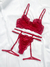 Imagem do Kit Maya Vermelho- Conjunto todo em renda + cinta liga.