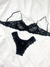 Conjunto de Lingerie Tamy- Preto, todo em Renda Chantily . - Silhueta Intima