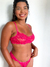 Conjunto de Lingerie Tamy- Rosa, Todo em Renda Chantily. - comprar online