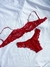 Conjunto de Lingerie Tamy- Vermelho, Todo em Renda Chantily . - Silhueta Intima