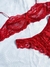 Conjunto de Lingerie Tamy- Vermelho, Todo em Renda Chantily . - loja online