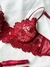 Conjunto de Lingerie Penélope-Vermelho, todo em tule bordado . - comprar online
