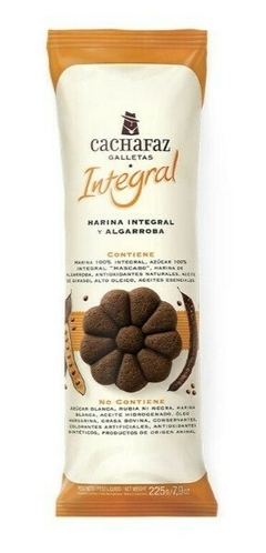 Galletitas Cachafaz Integrales de Harina Integral Y Algarroba 225g- X4u