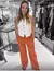 Calça Pantalona Viscolinho Telha - loja online
