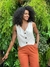 Calça Pantalona Viscolinho Telha - Lofe - Casual Fit