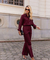 Calça Pantalona Viscolinho Vinho - Lofe - Casual Fit