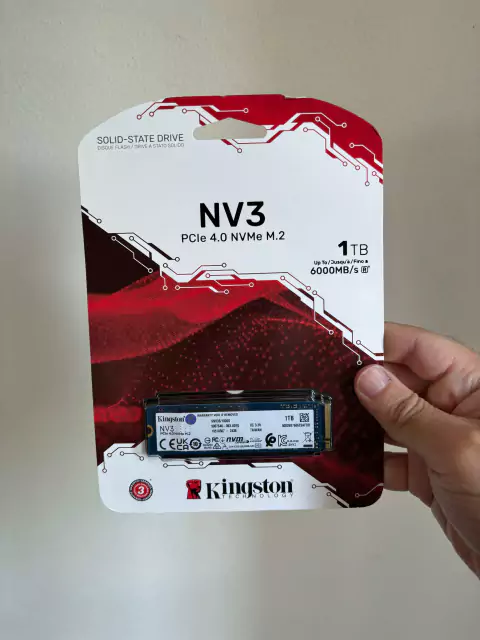 Disco Sólido SSD M.2 Kingston 1TB NV3 6000MB/s NVMe PCIe Gen4 x4