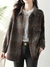 Chaqueta Abrigo A Cuadros En Lana Leñador Para Mujer Elegante Diseño Clàsico Casual