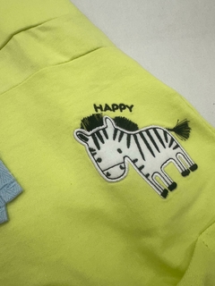 Conjunto Jardinheira com Body - Zebra na internet
