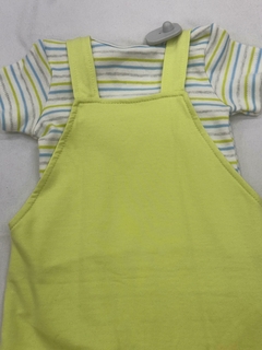 Conjunto Jardinheira com Body - Zebra