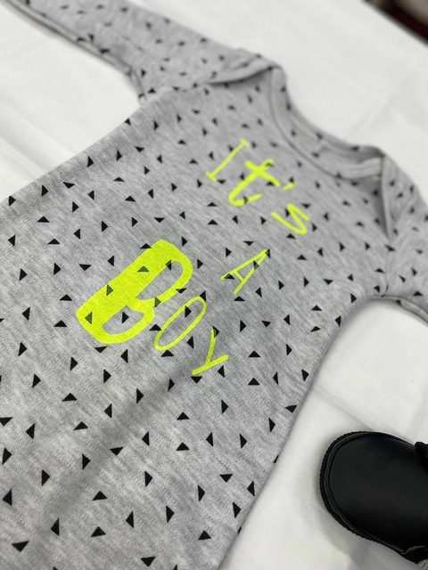 MACACÃO LONGO SUEDINE ESTAMPA GEOMÉTRICA