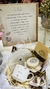 Kit individual xícara com pires no mdf Branco + pote de biscoito - comprar online
