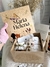 kit casal xícara com pires mdf cru com biscoito e capuccino