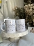 Kit casal com caneca clássica no mdf Branco mais cappuccino e biscoito