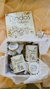 kit Canecas Golden no mdf Branco com pote de biscoito e cappuccino. - Aff a tua cara