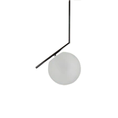 Lámpara Colgante ATMOSPHERE - Minimalismo Geométrico en Blanco y Negro PVC y Metal 26cm de altura y 8cm de diametro - Luxby Iluminacion