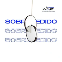 Lámpara Colgante Convergencia - Diseño Geométrico en PVC y Aluminio 27cm de altura y 8cm de diametro