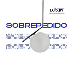 Lámpara Colgante ATMOSPHERE - Minimalismo Geométrico en Blanco y Negro PVC y Metal 26cm de altura y 8cm de diametro