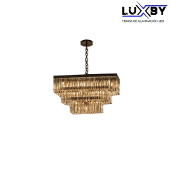 Lámpara Colgante Crisálida Ver.CR-03 - Lujo Lineal y Escalonado en Cristal - comprar en línea