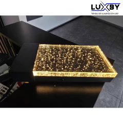 Arbotante LED Decorativo de Pared con Cristal Burbuja y 3 Tonos de Luz