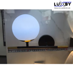 Arbotante LED Moderno Negro con Dorado y Esfera de Cristal Opalino E26 - tienda en línea