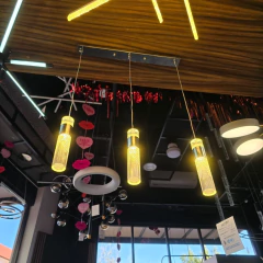 Candil LED Triple Modelo Prisma – Sofisticación en Plata - Luxby Iluminacion
