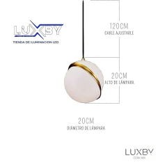 Lámpara Colgante Mooncake - Elegancia Esférica con Toques Dorados PVC y Metal 20cm de diametro en internet