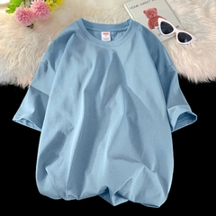 Camiseta casual de algodão de manga curta masculina, blusa solta de streetwear, - comprar online