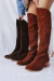 BOTAS FELI MARRON Y NEGRAS GAMUZA ALTA - comprar online