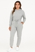 Conjunto Feminino de Moletom Calça Jogger e Cropped Com Capuz - Level