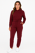 Conjunto Feminino de Moletom Calça Jogger e Cropped Com Capuz - comprar online