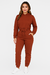 Conjunto Feminino de Moletom Calça Jogger e Cropped Com Capuz