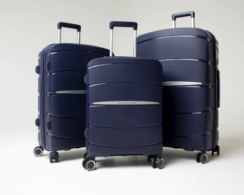 Conjunto de Malas Polipropileno 4 Rodas P M G + Frasqueira Celest na internet