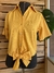 cropped linho amarelo