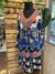 Vestido estampado crepe manga