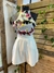 Macaquinho crepe blusa estampa flores
