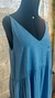 Vestido longo Linho azul - comprar online