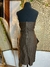 Vestido linho marrom sem alça - comprar online