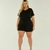 Conjunto Casual Tshirt e Shorts Detalhe Onça Plus Size