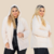 Casaco Teddy Sobretudo Com Capuz Off White - comprar online