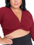 Cropped Transpassado Com Amarração Plus Size
