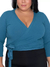 Cropped Transpassado Com Amarração Plus Size - Massambani Atacado