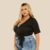 Cropped com Amarração Transpassada Plus Size Basic - loja online