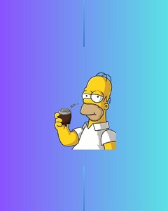Homero tomando mate