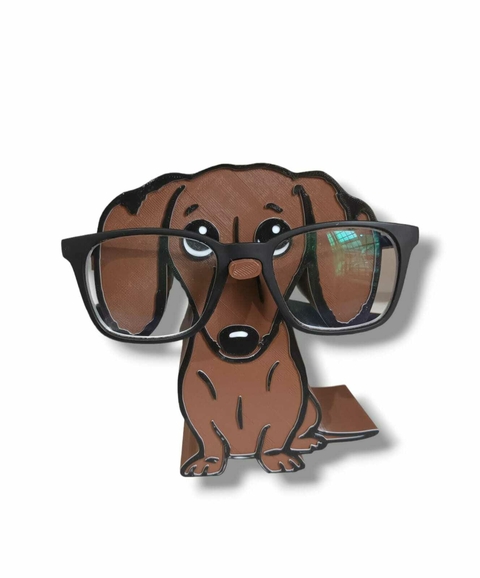Soporte para lentes en forma de perro salchicha