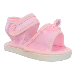 Sandalia bebé nena no caminante raso c/ moño - Ideal BAUTISMO - Cappy Kids