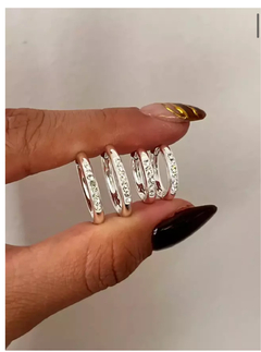 ARGOLLAS STRASS ACERO BLANCO
