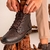 Bota Couro Masculina Pegada Original Legítimo Casual Moto 181305