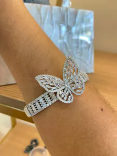 BRACELETE BORBOLETA CRAVEJADO - loja online